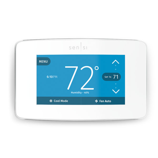 Emerson Thermostats White Universally Compatible WiFi Enabled